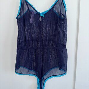 Savage X Fenty Women's Lace Bow Romper